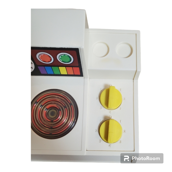 Vintage 1978 Fisher Price Stove Top Toy Range Glow Magic Burners #919 Made USA - Picture 6 of 15